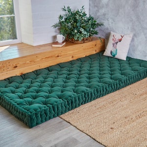 Fönsterdyna, golvdyna i soffan, tuftad golvdyna, vattenavvisande bänkdyna, specialanpassad kudde, sammetsdyna bild 2