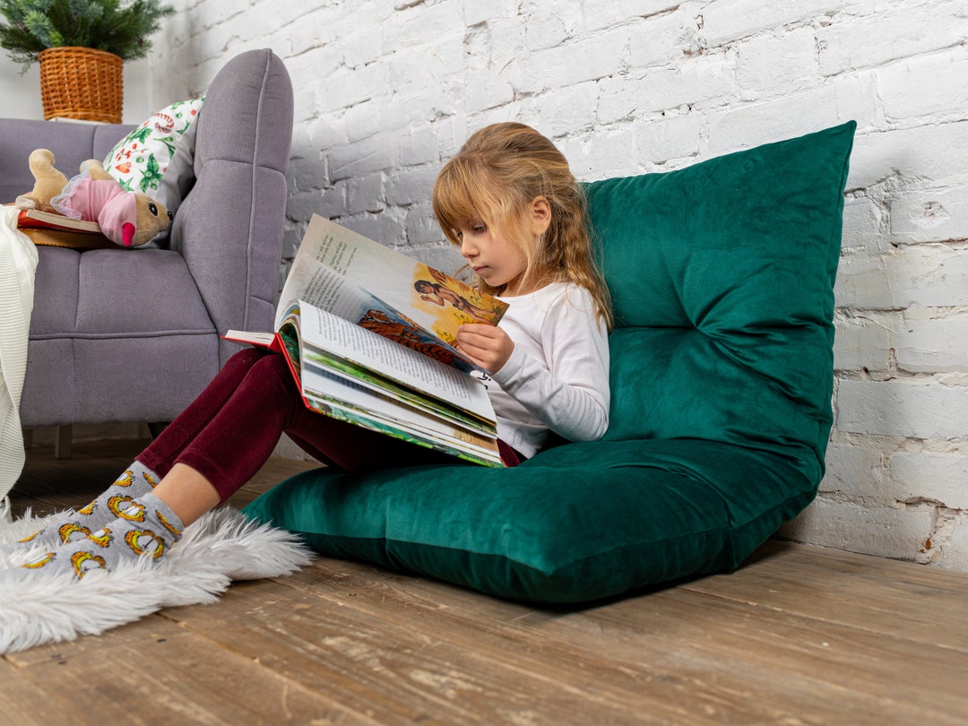 Reading Nook Floor Cushion for Kids, Water Repellent Velvet Floor Pillow  for Ikea Bed, Large and Small Floor Seating, Floor Sofa 