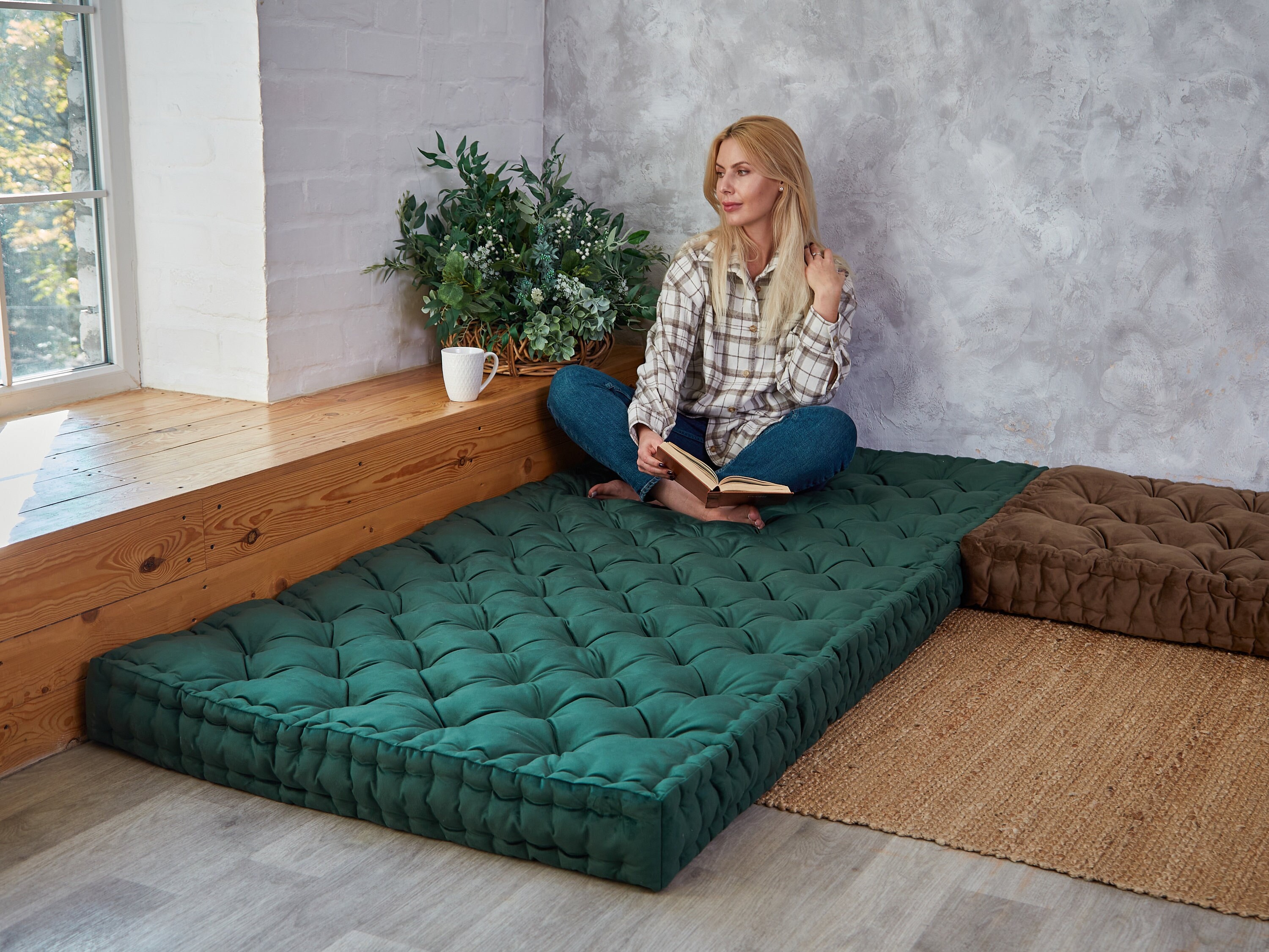 Comfort Kussen Losse hoes voor benchkussen all-weather khaki Kopen