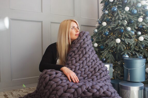 Big knit throw outlet