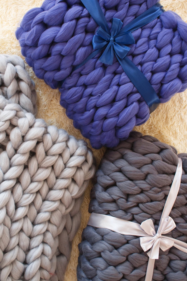 Arm Knit Blanket Chunky Knit Blanket Giant Knit Blanket Etsy