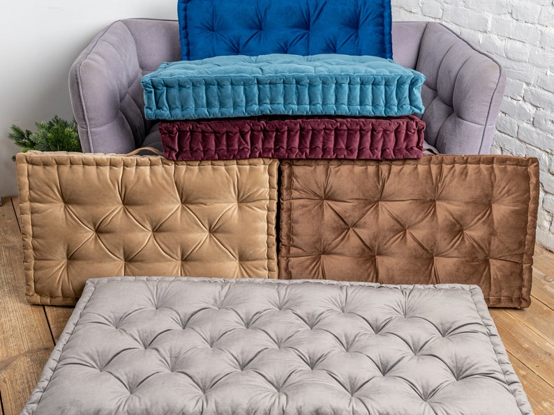 Bench cushion, custom pillow, floor couch, window seat cushion, French cushion, reading nook cushion, floor cushion, custom bench cushion image 1