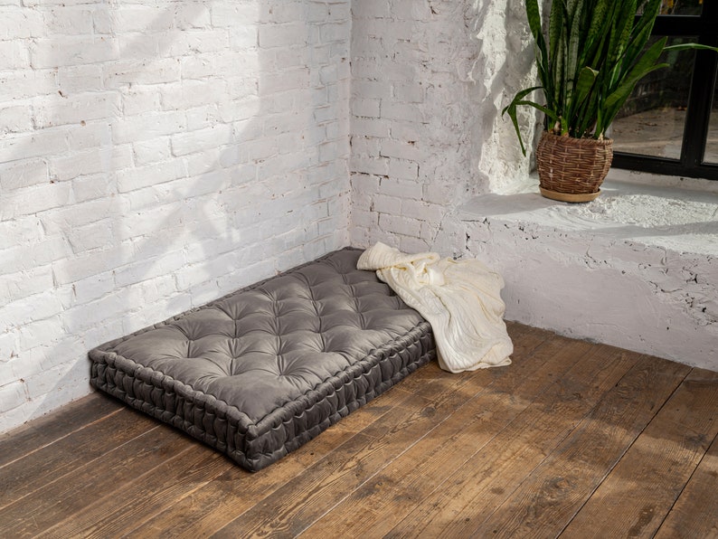 Soft floor cushion, floor pillow, bench cushion, custom pillow, floor sofa, window seat cushion, french cushion, tufted pillow image 4