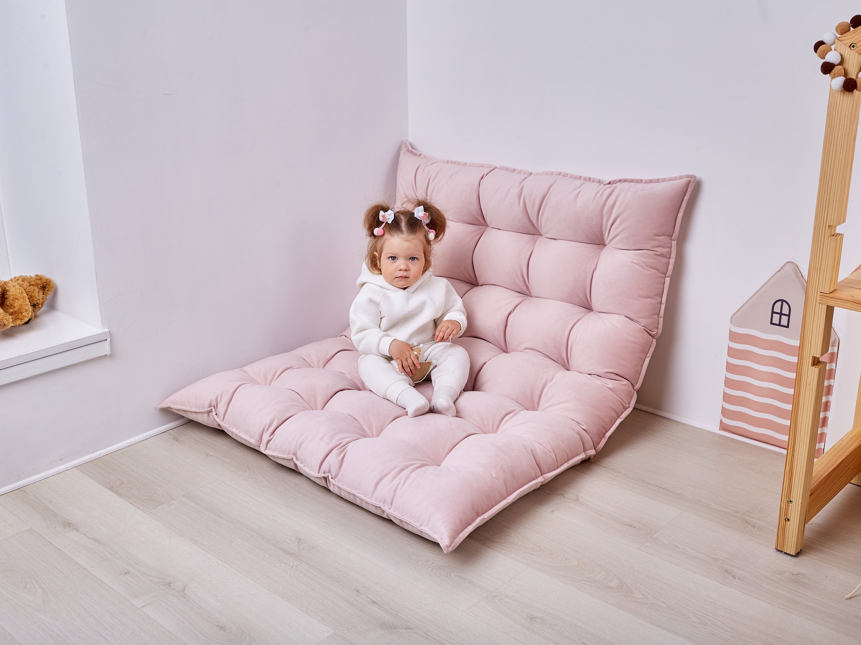 Kids Floor Cushion, Water Repellent Custom Floor Pillow, Velvet