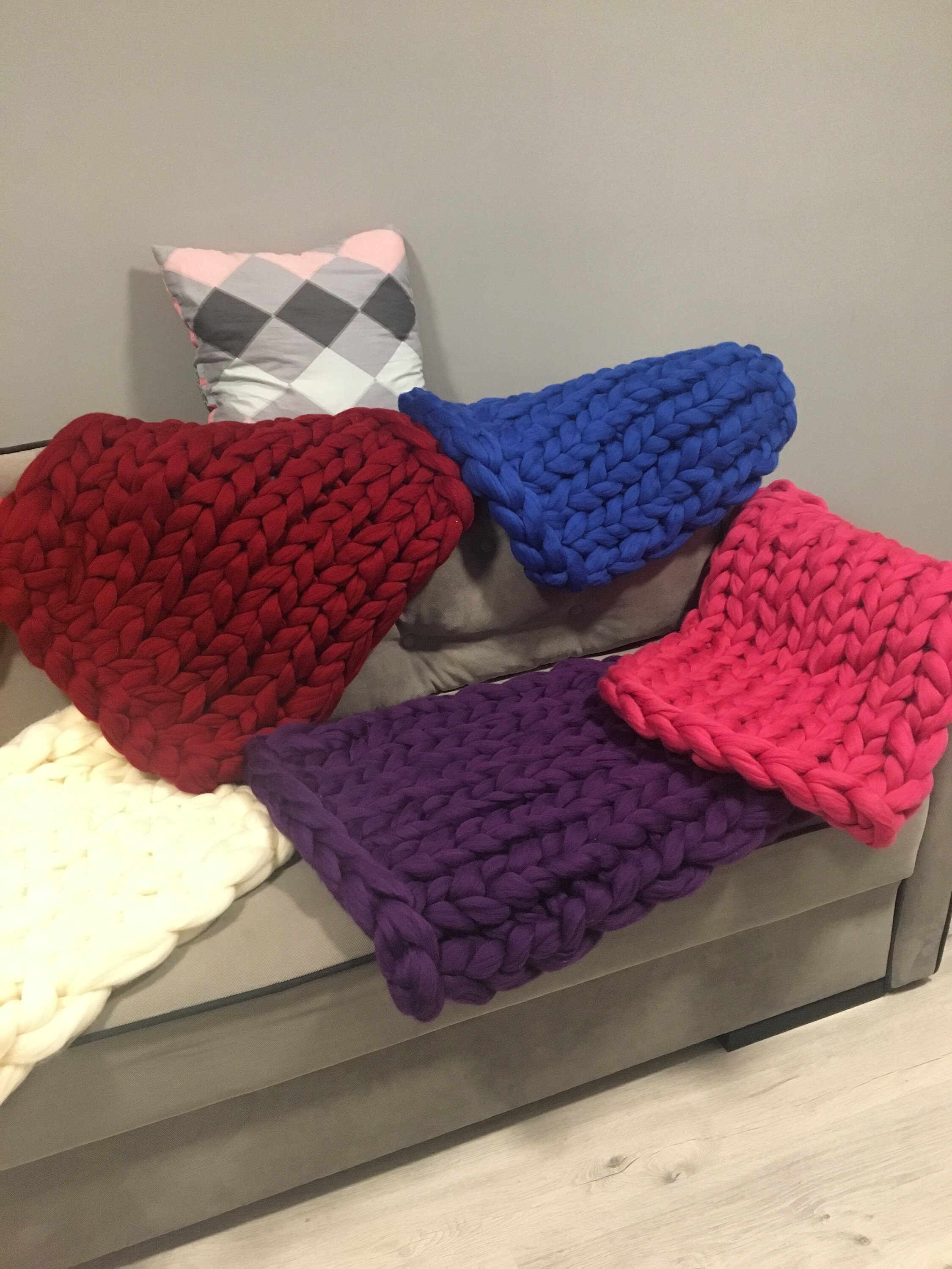 Chunky knit blanket READY TO SHIP baby blanket size 20x30 Etsy