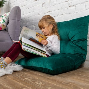 Reading nook floor cushion for kids, water repellent seat cushion, floor pillow, floor sofa, japanese floor futon, daybed cushion image 6