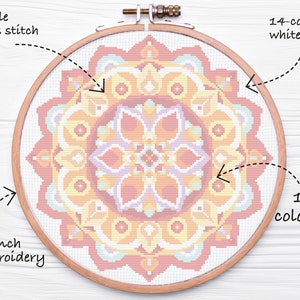 Mandala Autumn/Fall cross stitch pattern instant download PDF image 2