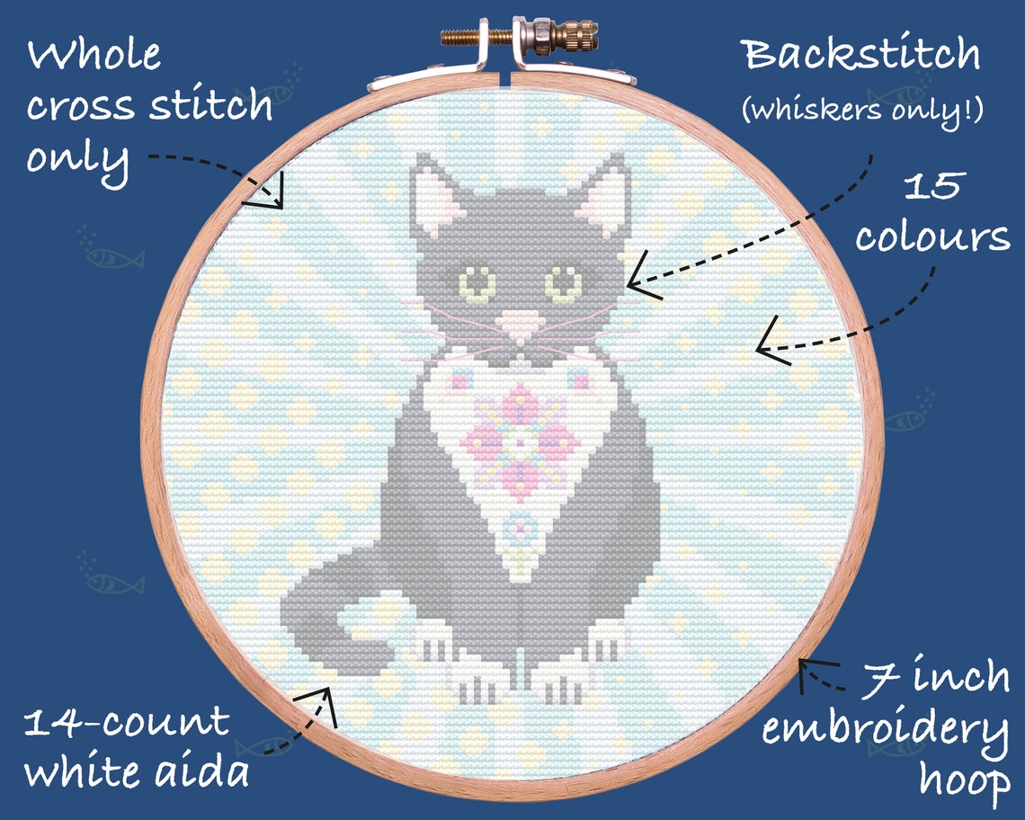 Cat Cross Stitch Pattern PDF Instant Download Etsy