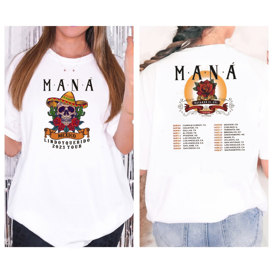 Mana Tshirt Maná Tour 2023 Shirt Mana Concert Shirt México Etsy
