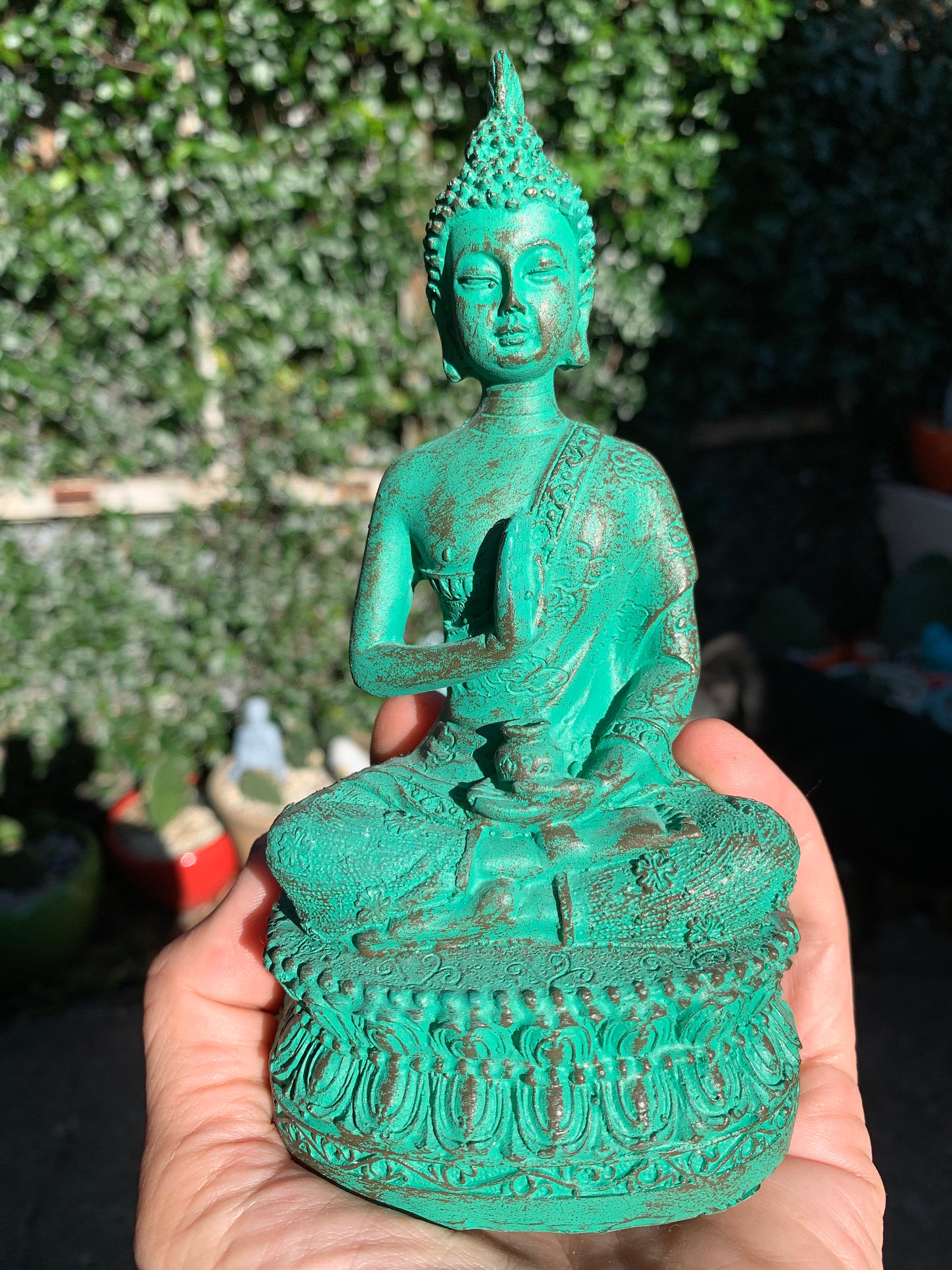 Buy Small Green Buddha Statue Online in India Etsy