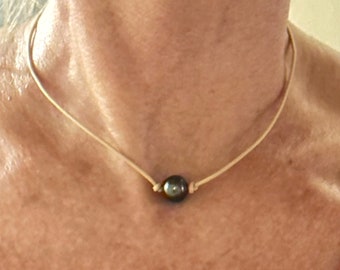 Black Freshwater Sea Pearl Choker