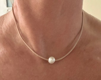 White Freshwater Sea Pearl Choker