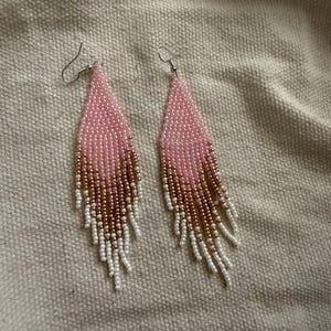 Pink Frings Earrings
