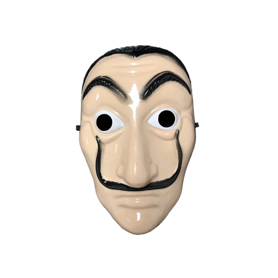 Hesit Mask Salvador Dali Casa De Papel Mask Costume Cosplay Money Heist Plastic ...