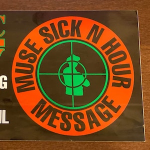 Vintage - public Enemy 1994 Aufkleber - Musesick N Stunde Nachricht - 4 "x 7,5"