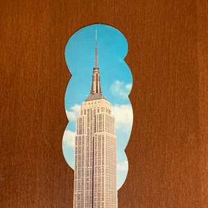 Vintage - Anni '60 - NYC Empire State Building - Cartolina di cartone - 11" x 3"