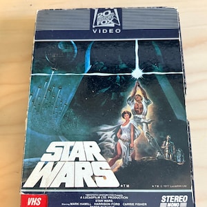 Vintage - Star Wars - VHS Tape/BOX - 1982 - Repair/Cover  - VHS is damaged
