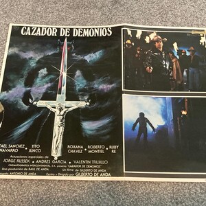 Scheda film vintage - Cazador De Demonios 1983 16 x pollici x 12 pollici