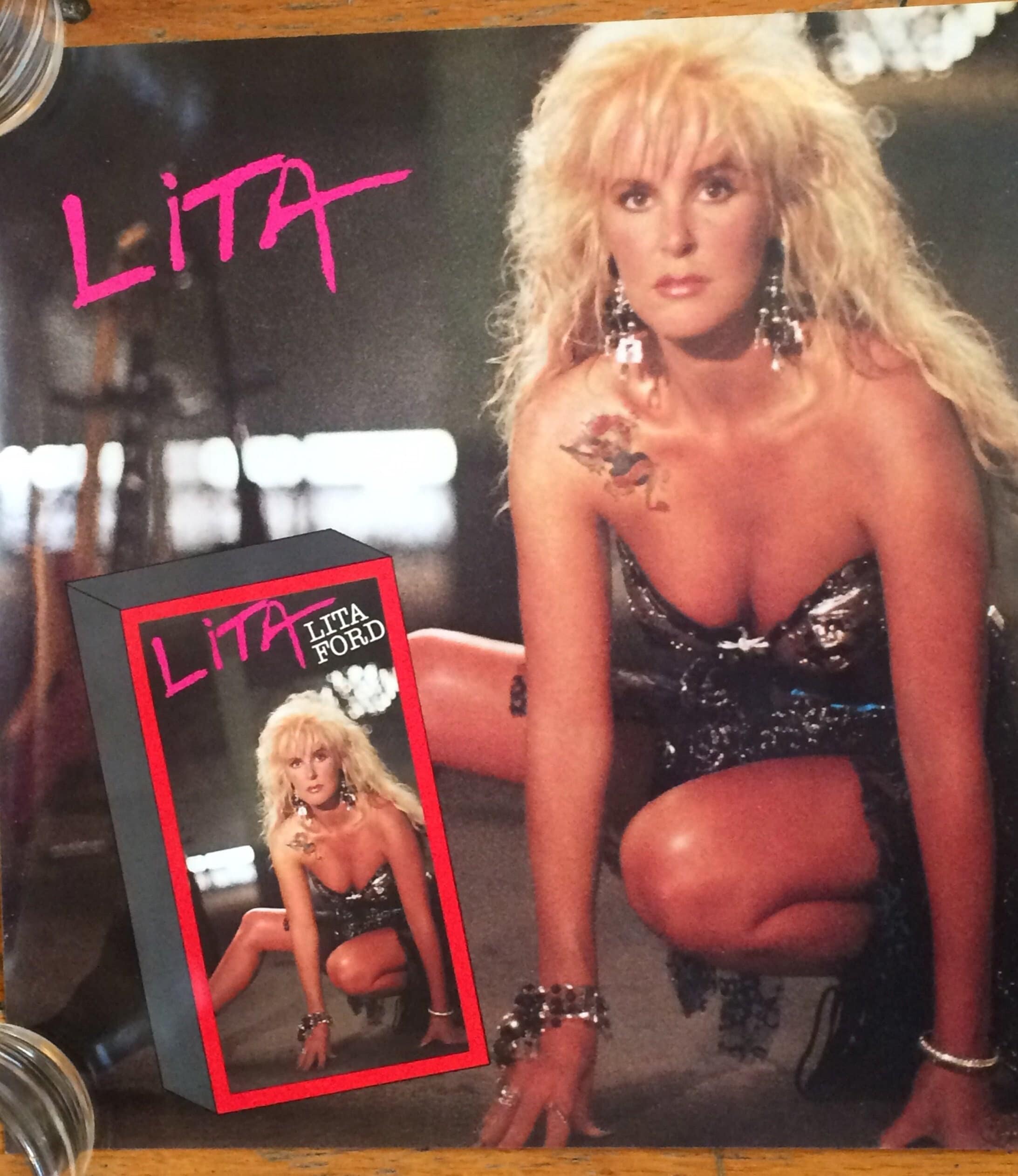 Vintage - Lita Ford 1990 - Hungry for More - Promo Poster - 36 X
