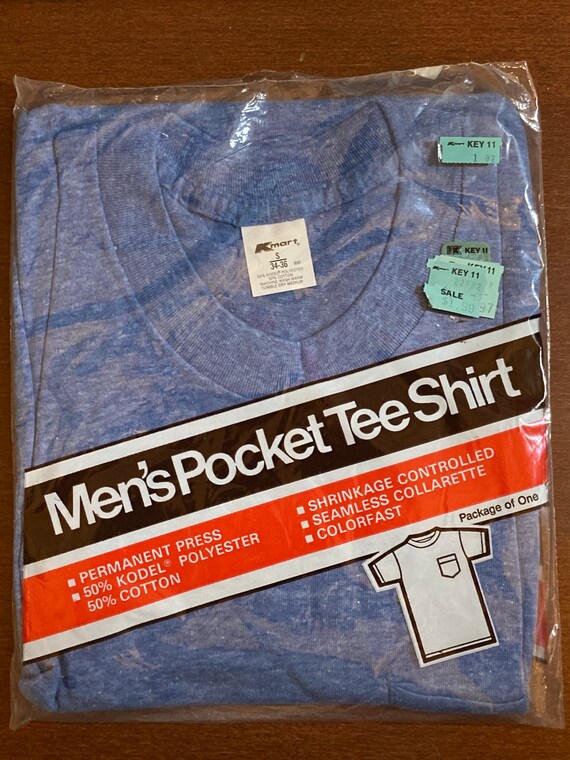 Vintage 1982 Kmart Men's Pocket Tee Shirt Sealed … Gem