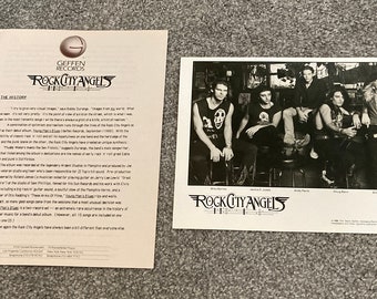 Vintage -Rock City Angels - 1988 - Bio Press Kit and 8 x 10 - Band Photo