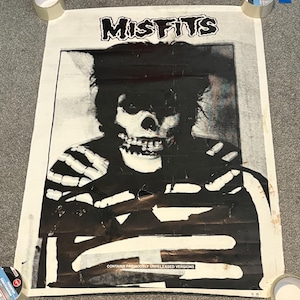 Vintage - Misfits -Glenn Danzig- Poster Made In UK - 1980s