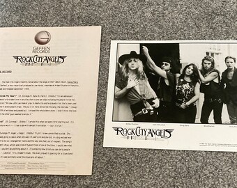 Vintage - Rock City Angels - 1987 - Bio Press Kit and 8 x 10 - Band Photo