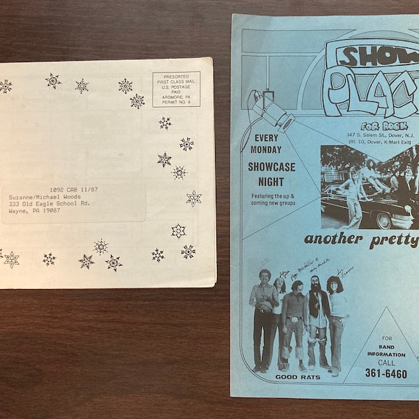 Vintage NYC - Ramones 1978 Show Place Dover/NJ - Alex Chilton 1987 Cabaret Ardmore/PA Newsletters x 2