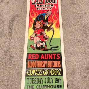 Vintage -Red Aunts - Punk Band - TAZ - #100 - CONCERT POSTER -