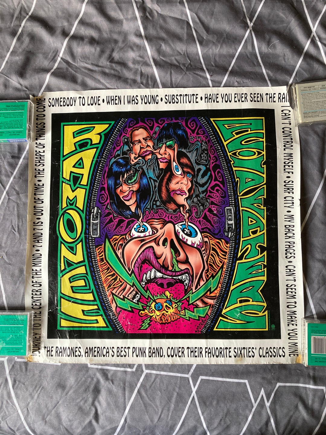 Vintage Ramones 1994 Acid Eaters Radioactive Records Promo Store Poster 18  X 18 - Etsy