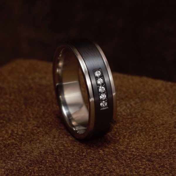 Titanium wedding ring, bague en titane homme, titan ring, alliance homme, mens wedding band, black wedding band