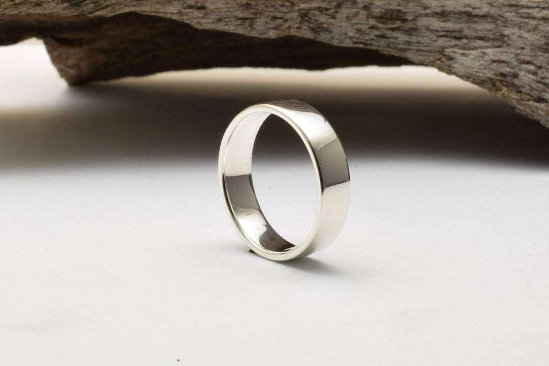Sterling Silver Ring, Mens Wedding Band, 925 Silver Wedding Ring ...