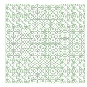 BLACKWORK FANTASY 3 Counted Cross Stitch Pattern / Chart - Modern Geometric Embroidery Design - Backstitches, Straight Stitches Only