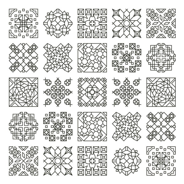 BLACKWORK TREASURY Counted Cross Stitch Pattern / Chart - Geometric Embroidery Design - Backstitch Needlework - 1 Inch Motifs
