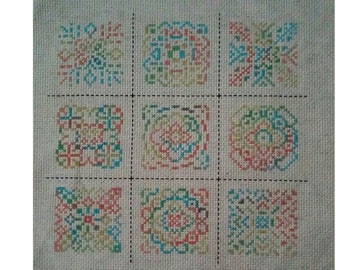 MOTIF MADNESS Counted Cross Stitch Pattern / Chart - 9 Geometric Embroidery Motifs / Designs - Variegated Floss