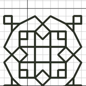 TINY TREASURES Counted Cross Stitch Pattern / Chart Mini BLACKWORK Squares / Motifs Modern, Geometric, Embroidery Design image 4