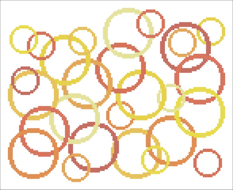 CIRCULAR Counted Cross Stitch Pattern / Chart Modern - Etsy