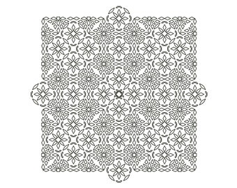 Diamonds BLACKWORK / BACKSTITCH PATTERN / Chart - Modern, Geometric Counted Cross Stitch Design - Decidely Diamonds Needlework