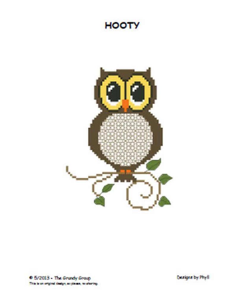 OWL Counted Cross Stitch Pattern / Chart Blackwork / Etsy