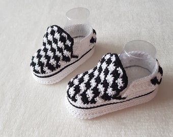 crochet vans style baby sneakers