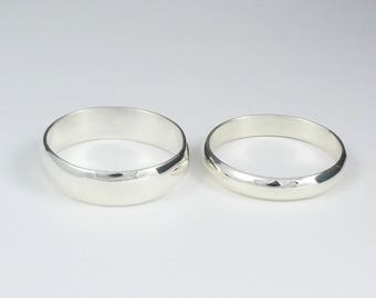 Wedding band | Wedding band engraved | Silver wedding band | Classic wedding ring | Simple wedding band | His her wedding ring