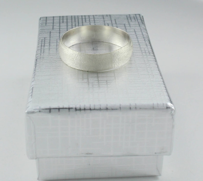 Brushed wedding ring Silver wedding band Engraved ring Personalized band Simple wedding ring Man wedding ring Woman wedding ring
