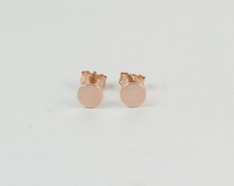 Rose gold studs | 14K rose gold filled stud earrings | Tiny gold studs | Gold circle studs | Small round gold earrings | Dainty gold studs