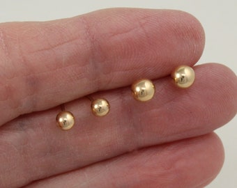 14K gold filled ball studs | Gold stud earrings | Small ball studs | Dainty gold earrings | Gold round studs | Men earrings | Girls studs