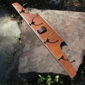 Antique Salvage Reclaimed Vintage Art Deco Coat Hat Rack Wall Entryway Mudroom Storage