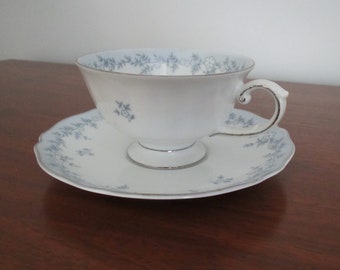 Vintage Franconia-Krautheim Delphine Footed Porcelain China Tea Cup & Saucer Germany Bavaria