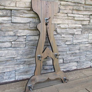 Antique Salvage Reclaimed Vintage Primitive A-Frame Table Leg Coat Hat Rack Wall Entryway Mudroom Storage