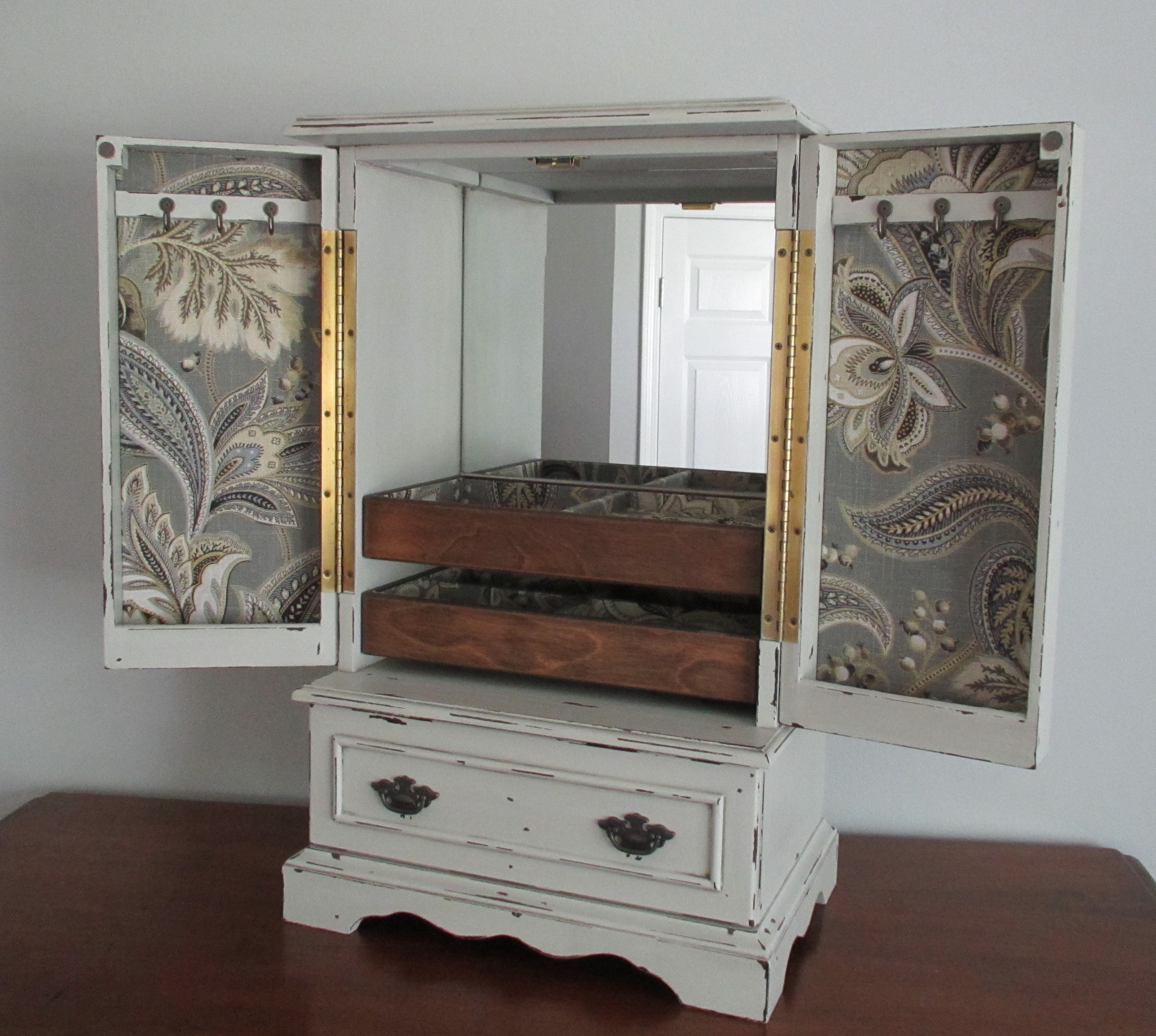 Vintage Bombay Co. Jewelry Box Armoire Organizer Chest Etsy