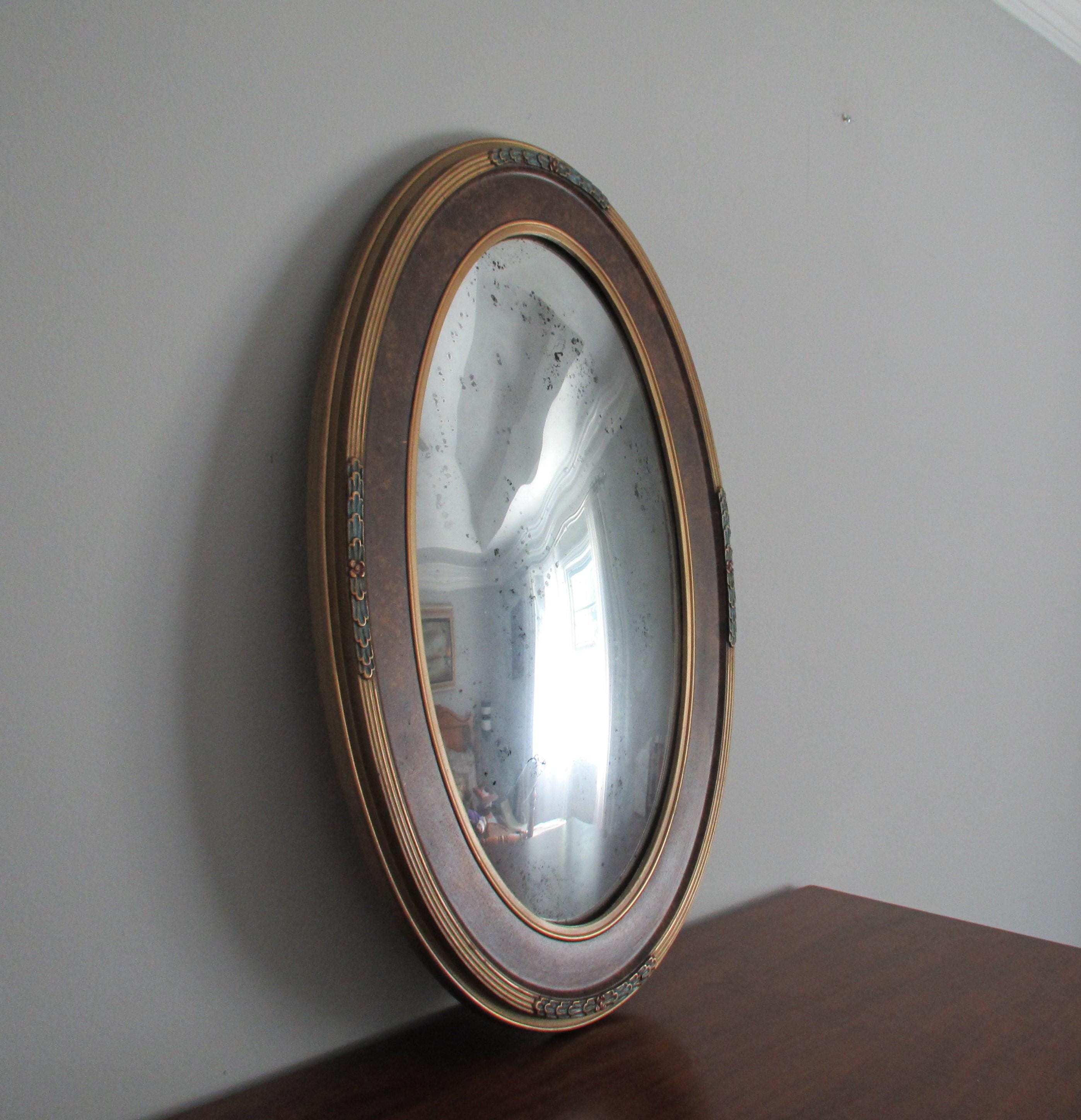Vintage Convex Mirror Oval - Etsy
