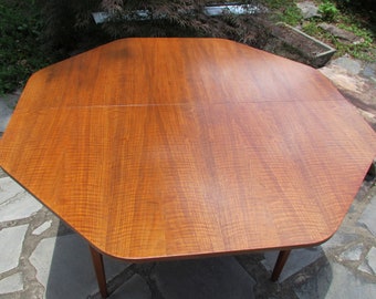 DISPLAY SAMPLE ** Not for Sale ** Danish Modern Dining Game Card Table w/ Extensions Rosewood Bow Tie Mid Century Modern MCM